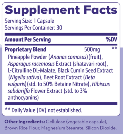 Flush Factor Plus Supplement Label