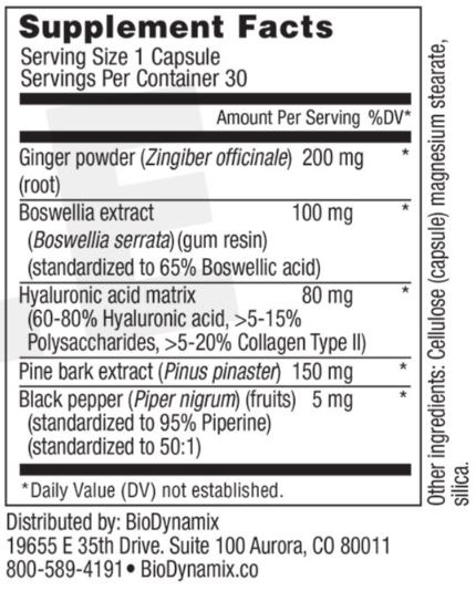Joint Genesis Supplement Label